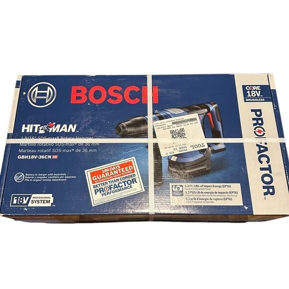 NEW Bosch PROFACTOR 18V SDS-Max Rotary Hammer GBH18V-36CN | 5.2 Ft-Lbs Tool Only - Picture 1 of 10